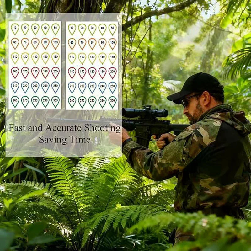 Rifle Scope Turret Stickers 10 Sheets – Precision Shooting Tags