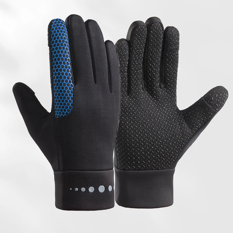 Outdoor Sports Warm Gloves Waterproof Touchscreen Suitable for Skiing and Cycling Anti-slip Gloves Peaceful Pleasures Health and Wellness Blue