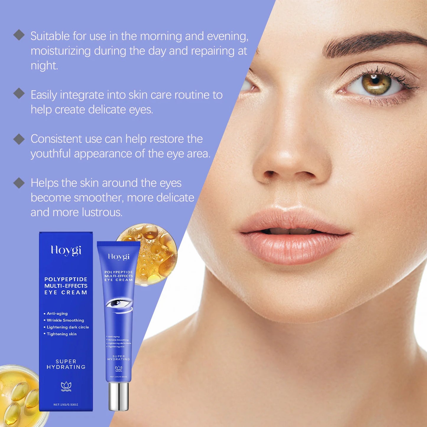 Tightening Eye Cream Anti Puffiness Lightening Dark Circles Eye Bag Removal Fade Fine Line Brighten Eye Care Peaceful Pleasures Health and Wellness