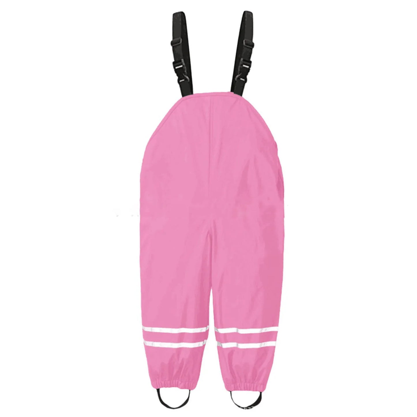 Toddler Kids Boys Girls Rain Dungarees Windproof Waterproof Mud Jumpsuit Clothes One piece rain pants waterproof and breathable Peaceful Pleasures Health and Wellness Pink M