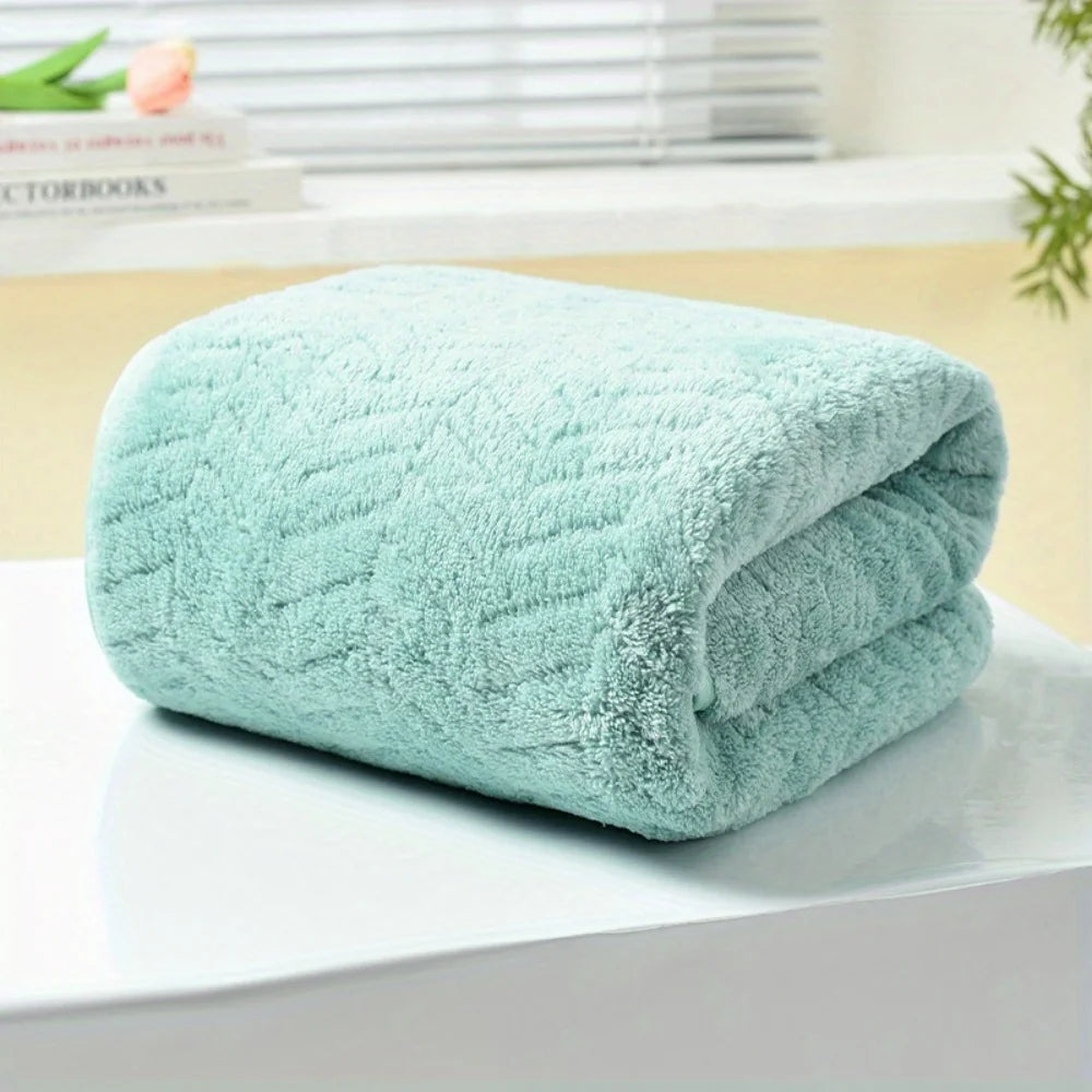 Large Bath Towel – Quick-Dry, Ultra-Soft & Absorbent Bath Towel Peaceful Pleasures Health and Wellness Green 35X75CM