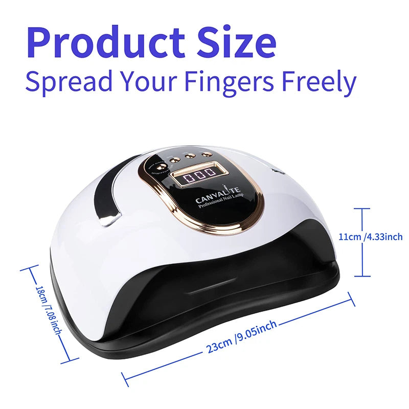 Gel UV LED Nail Lamp Nail Dryer 168W Gel Polish UV LED Light With Portable Handle Dryer Uv Led Nail Lamp Peaceful Pleasures Health and Wellness