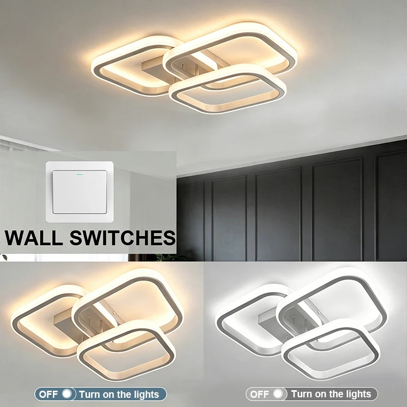 Modern LED Ceiling Light Flush Mount | Bedroom, Kitchen, Bath