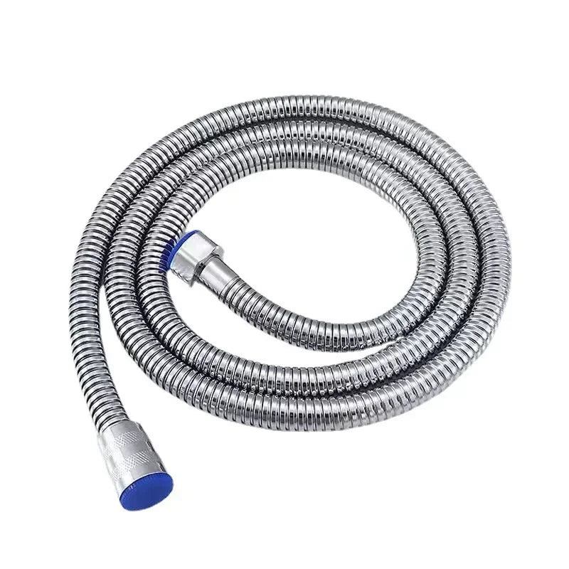Garden Water Hose Black Pipe 1.5/2M Flexible Pull Extension Pipes Shower Accessories New SUS304 Bathroom Extendable Hoses Home Peaceful Pleasures Health and Wellness Silver 1.5M
