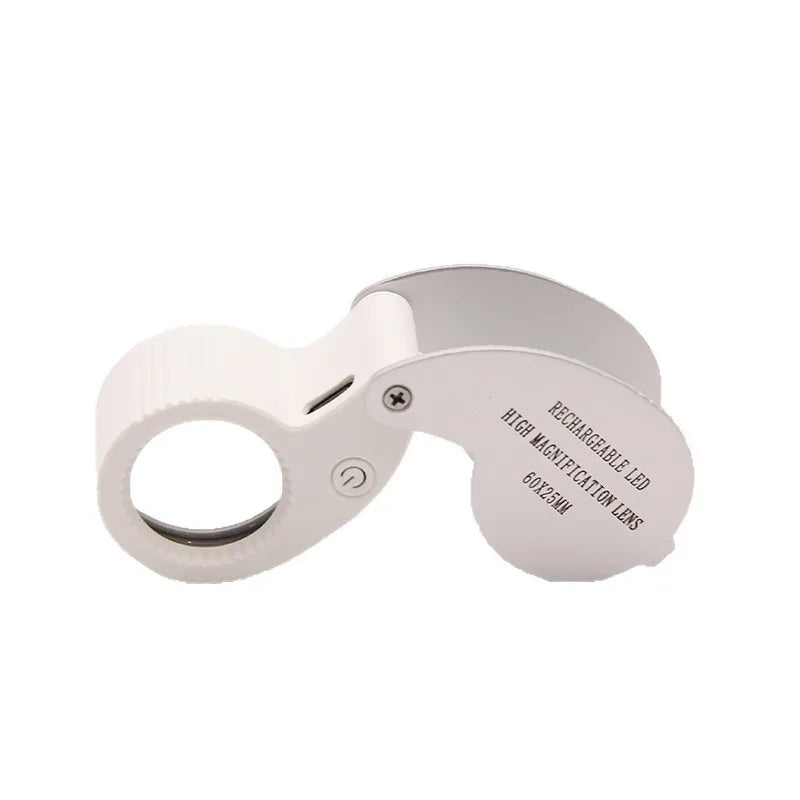 40X 60X Magnifier Usb Charging with Led Lights, Jewelry, Tianzhu Porcelain, Antique Appraisal, Portable Mini Magnifying Glass Peaceful Pleasures Health and Wellness
