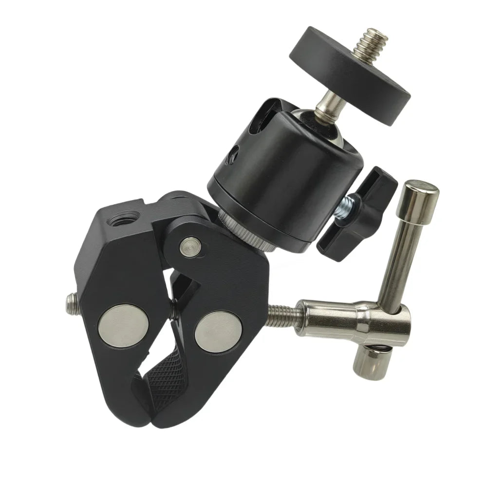 Super Clamp 360° Mini Ball Head Quick Release Mount for DSLR Camera