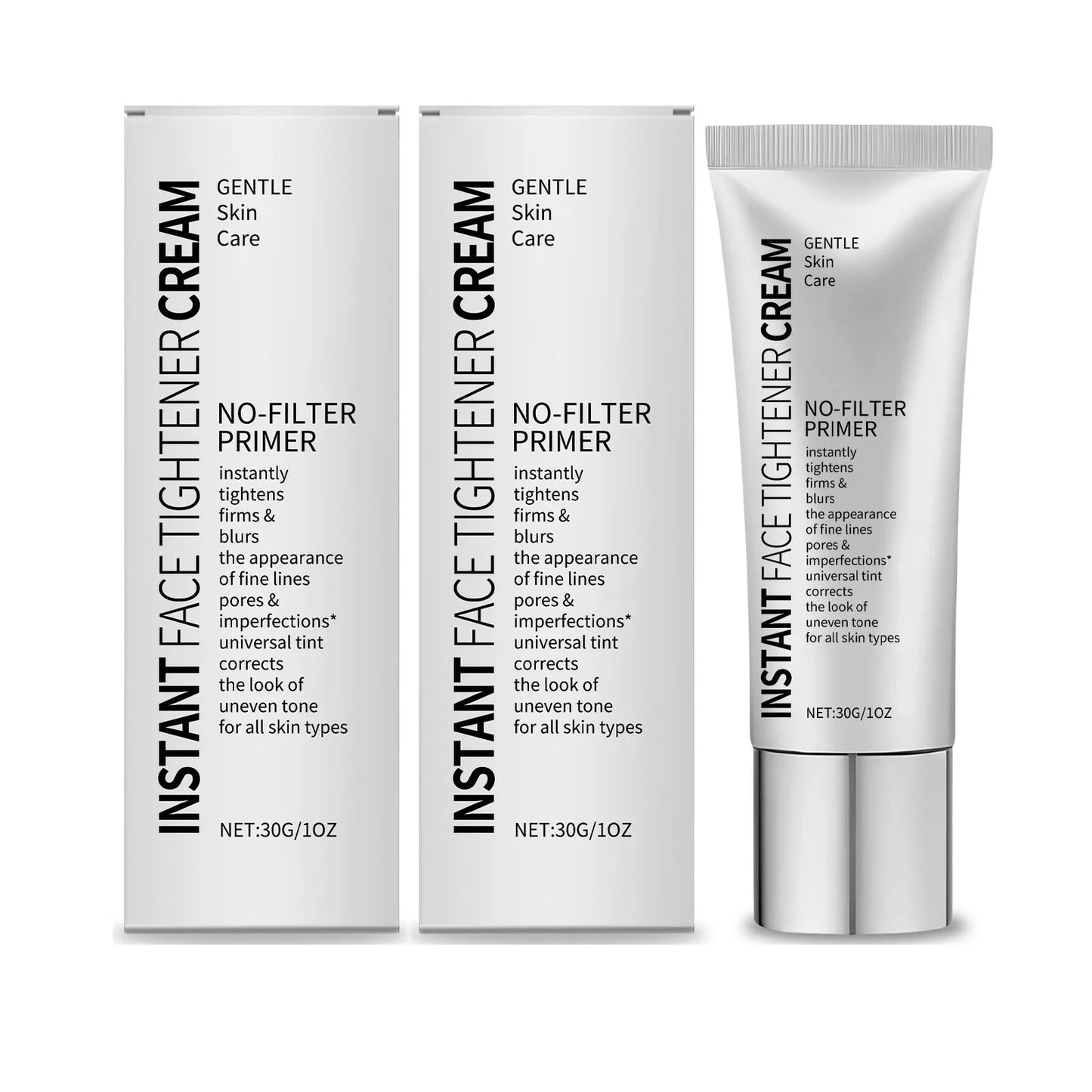Instant Face Tightening Cream | Pore Minimizer & Makeup Primer Makeup Primer Cream Peaceful Pleasures Health and Wellness 2 x 30g Boxed