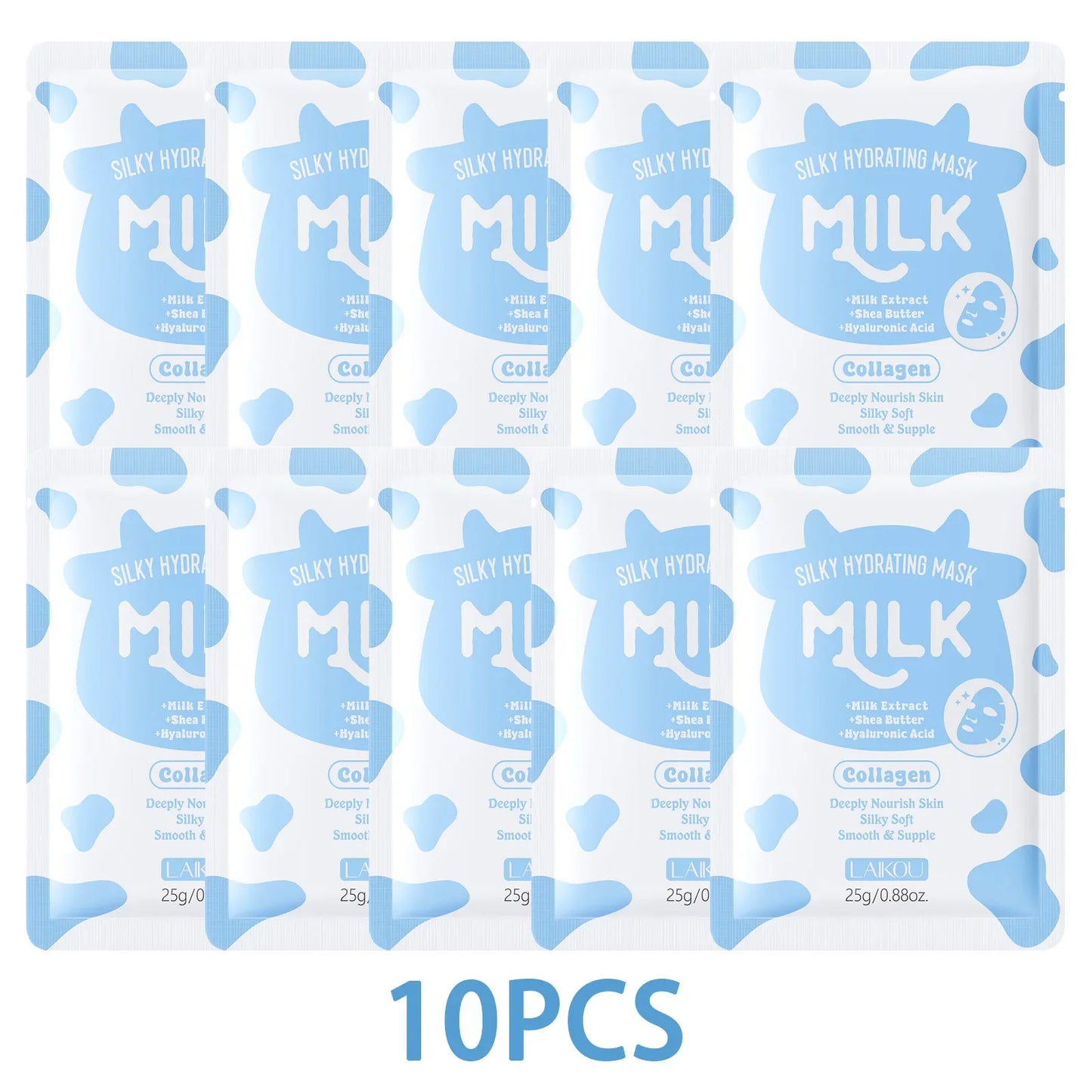 LAIKOU Milk Collagen Sheet Mask – Hydrating & Brightening 25g