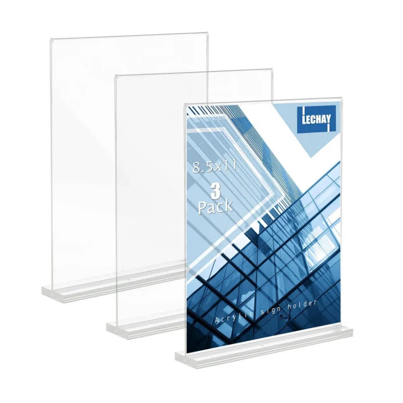 Wholesale T-Shaped Octagonal Acrylic Liquor Menu Stand Pull-Out Table Card Holder Clear Display Stand for Bar Restaurant Desktop Peaceful Pleasures Health and Wellness
