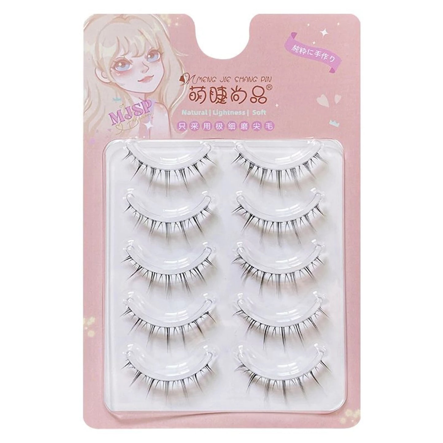 5 Pairs Sunflower Wispy False Eyelashes – Anime Manga Lashes False Eyelashes Peaceful Pleasures Health and Wellness style 7