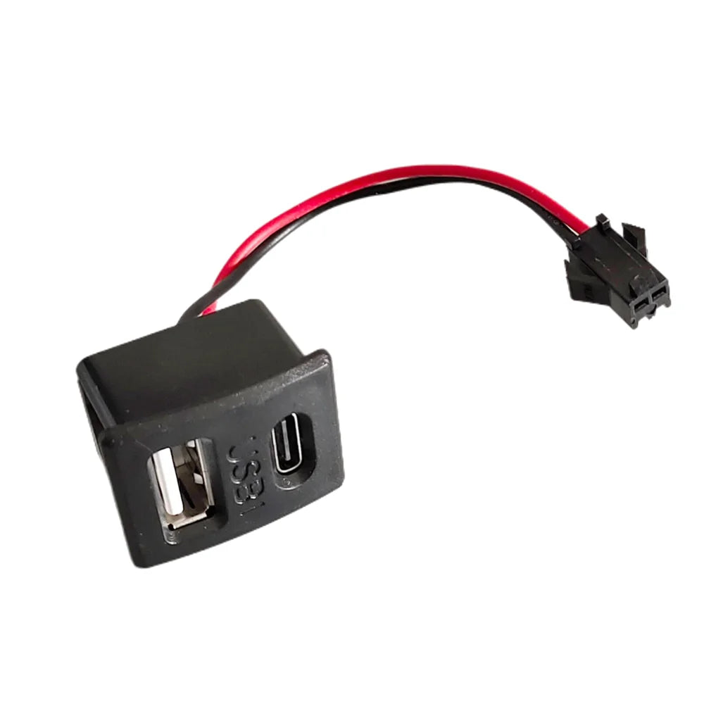 Double Layer USB Socket Type-C Female Socket A Female USB Lamp Buckle Charging Power Socket With JST SM Wire Connector Peaceful Pleasures Health and Wellness Type1 Curved Surface 10PCS