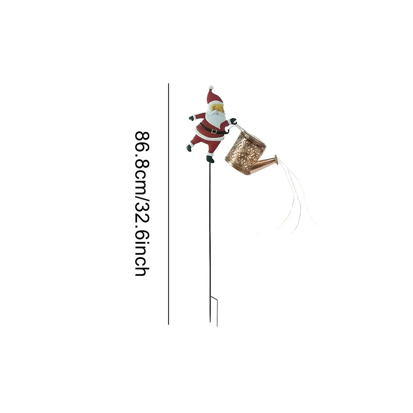 Solar Santa Watering Can Garden Light | Vintage LED Lantern