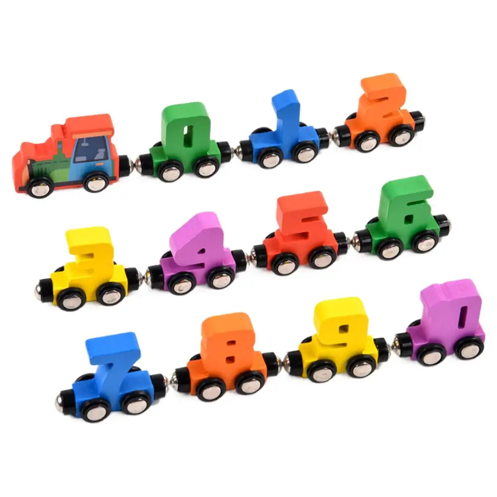 Magnetic Wooden Number Train Set – Educational Toy for Kids