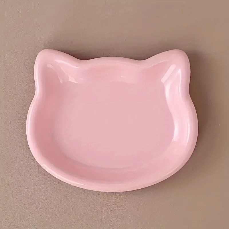 4-Color Cat Food Bowl – Whisker-Friendly Dish for Small Cats