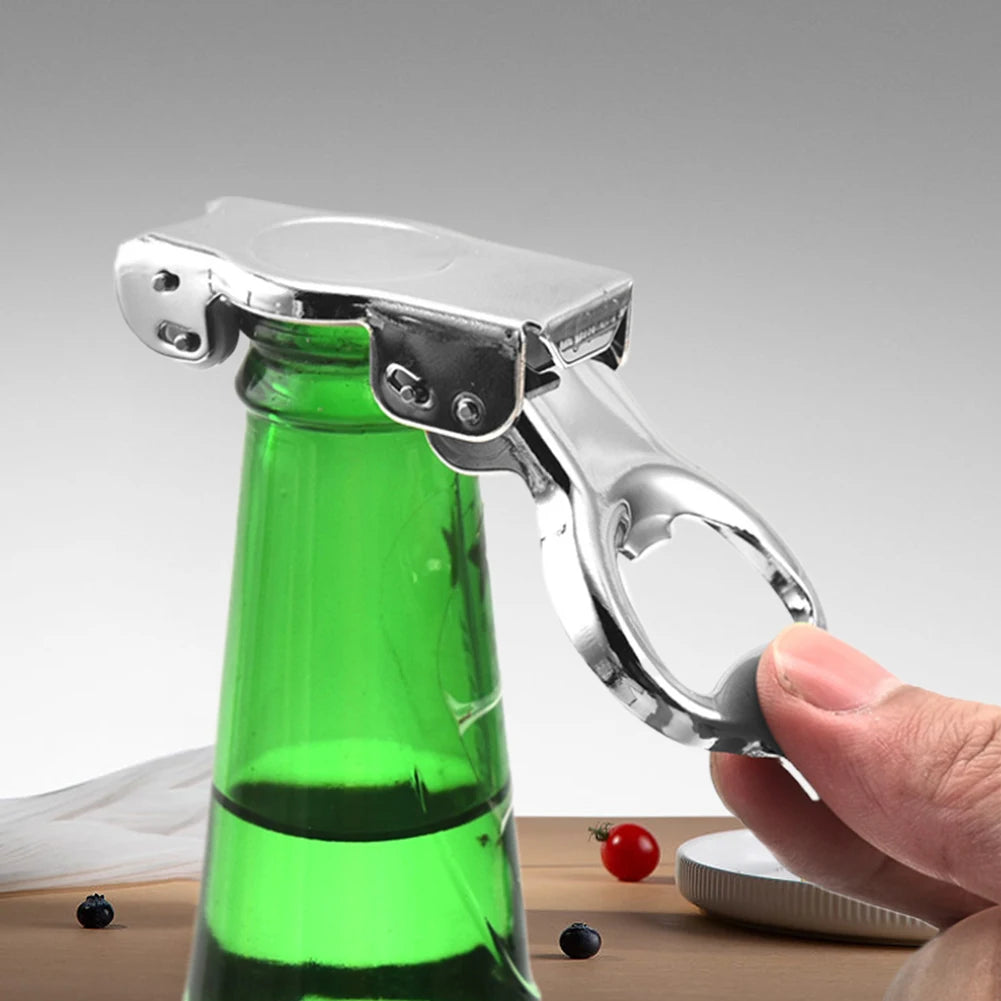 Stainless Steel Bartender Soda Water Bottle Opener Home Carbonated Beverage Storage Device Multifunctional Folding Can Opener Peaceful Pleasures Health and Wellness
