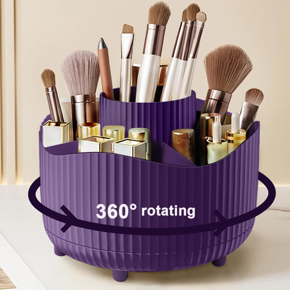 360° Rotating Makeup Brush Holder | Transparent Organizer Makeup Brush Organizer Peaceful Pleasures Health and Wellness ZY-PU-360