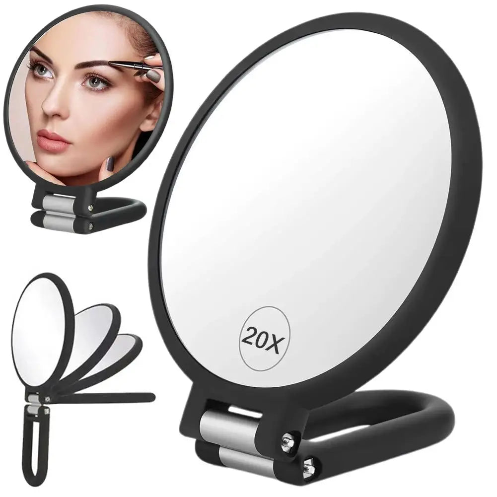 Double-Sided Magnifying Mirror 15x/20x/30x | Foldable Travel