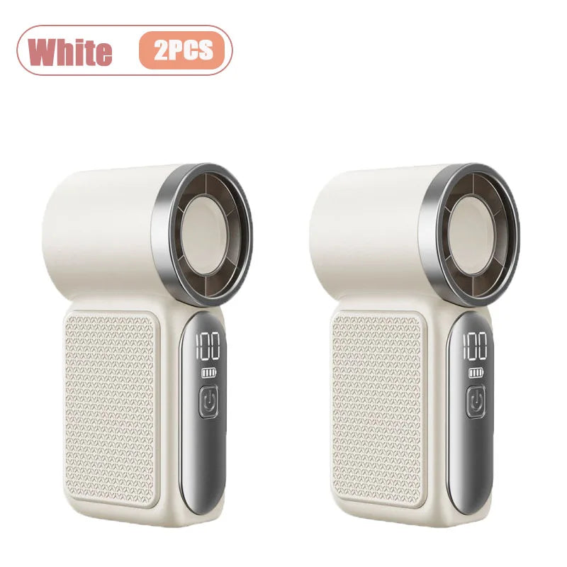 Turbo Mini Handheld Fan USB Rechargeable | 100-Speed Control