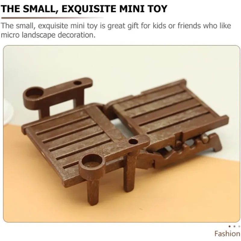 Beach Miniature Dollhouse Set – Umbrella, Chair, Pool & Rings