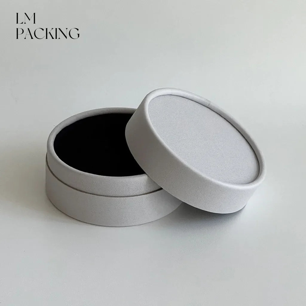 Round Minimalist Jewelry Box | Elegant Paper Gift Box