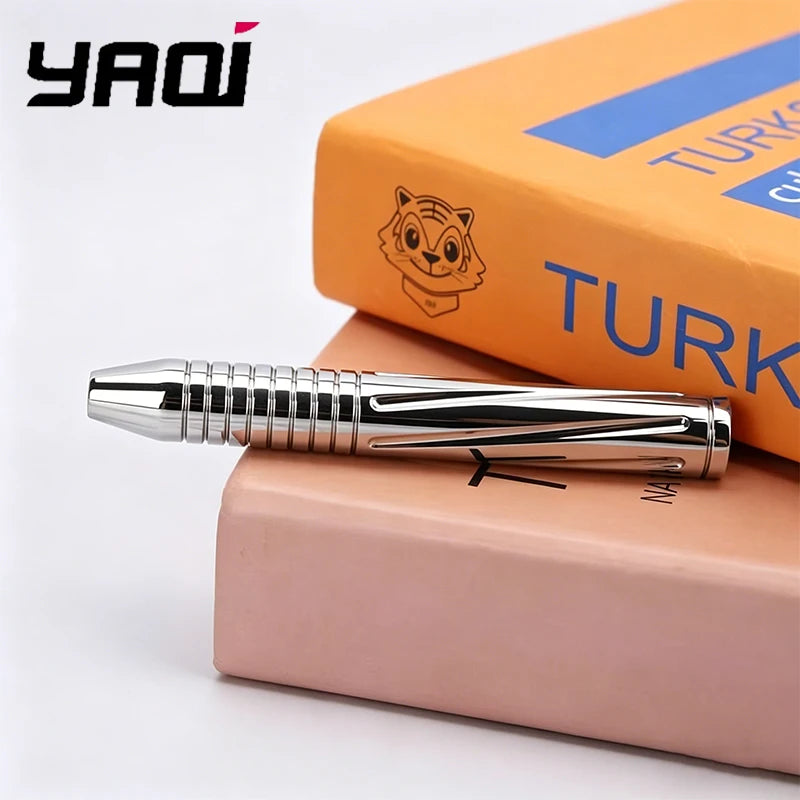 2026 New Arrival!Yaqi BULLET Polished Stainless Steel Men Safety Razor Handle Peaceful Pleasures Health and Wellness