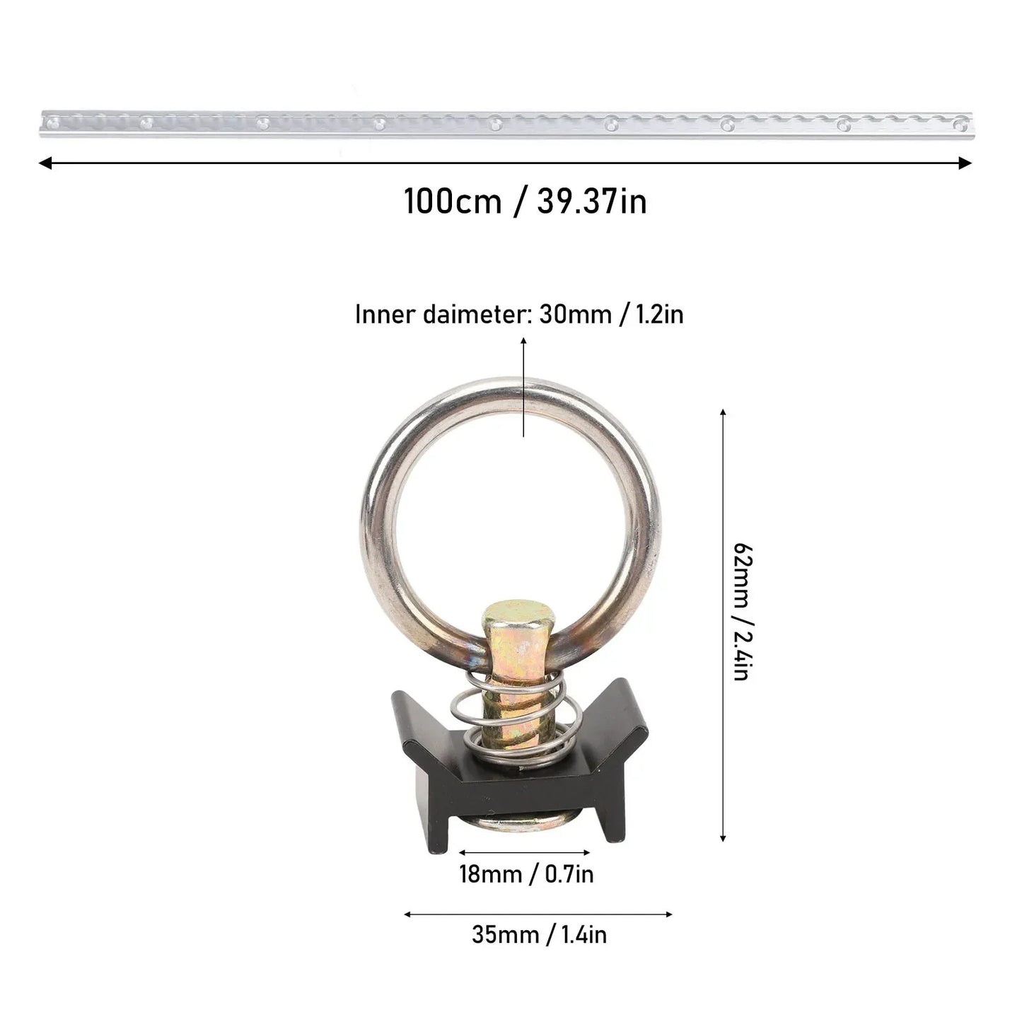 L Track Tie Down System Airline Rail Fast Installation Secure Points