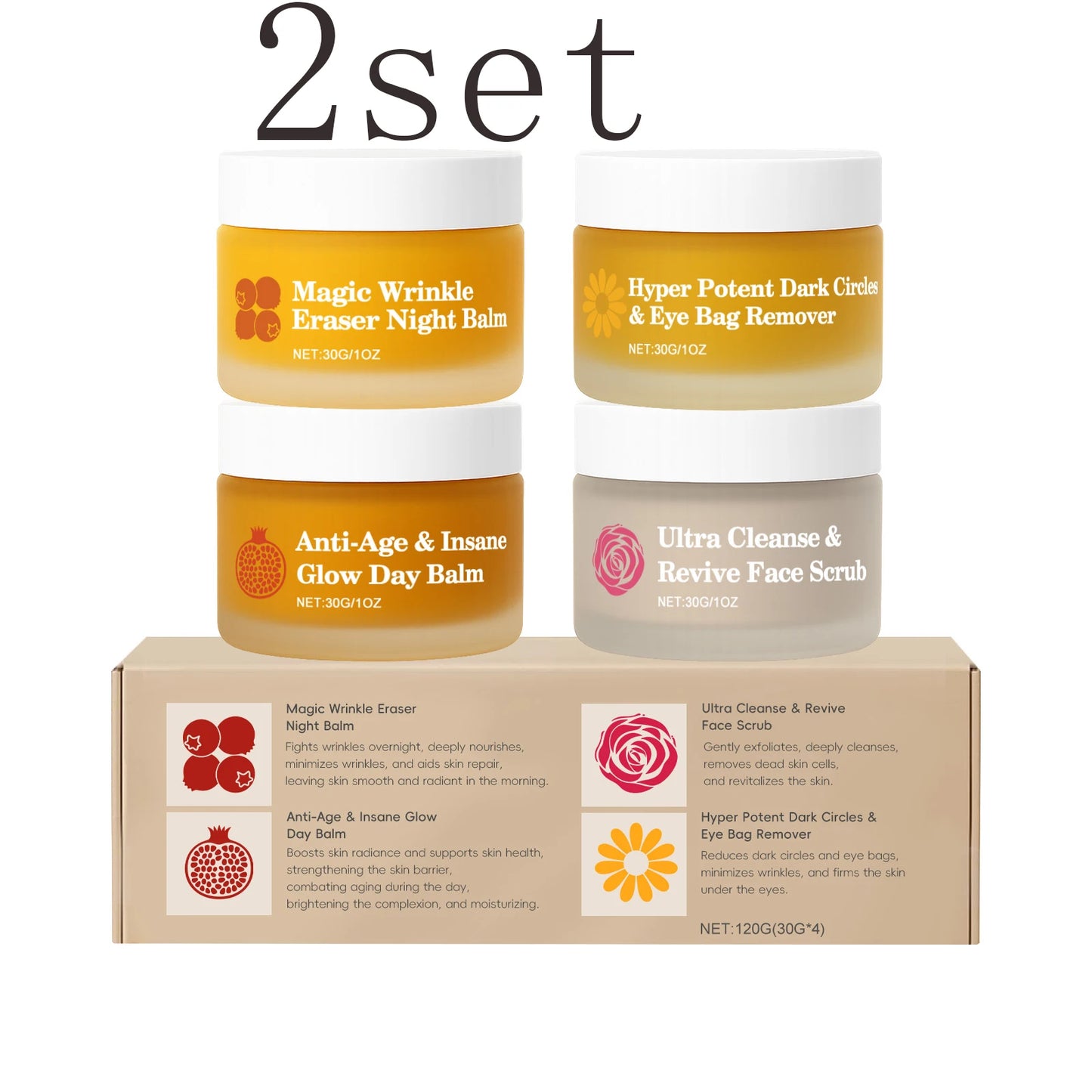 Dual Day & Night Skincare Kit – Hydration, Firming & Eye Care