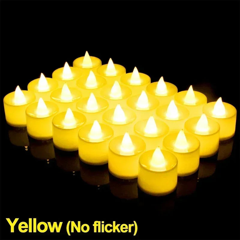 Flameless LED Tea Light Candles Set of 6 – Battery Included