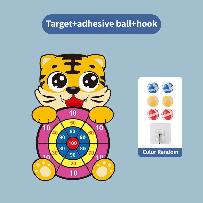 Kids Sticky Ball Dart Board – Safe Indoor Outdoor Party Game