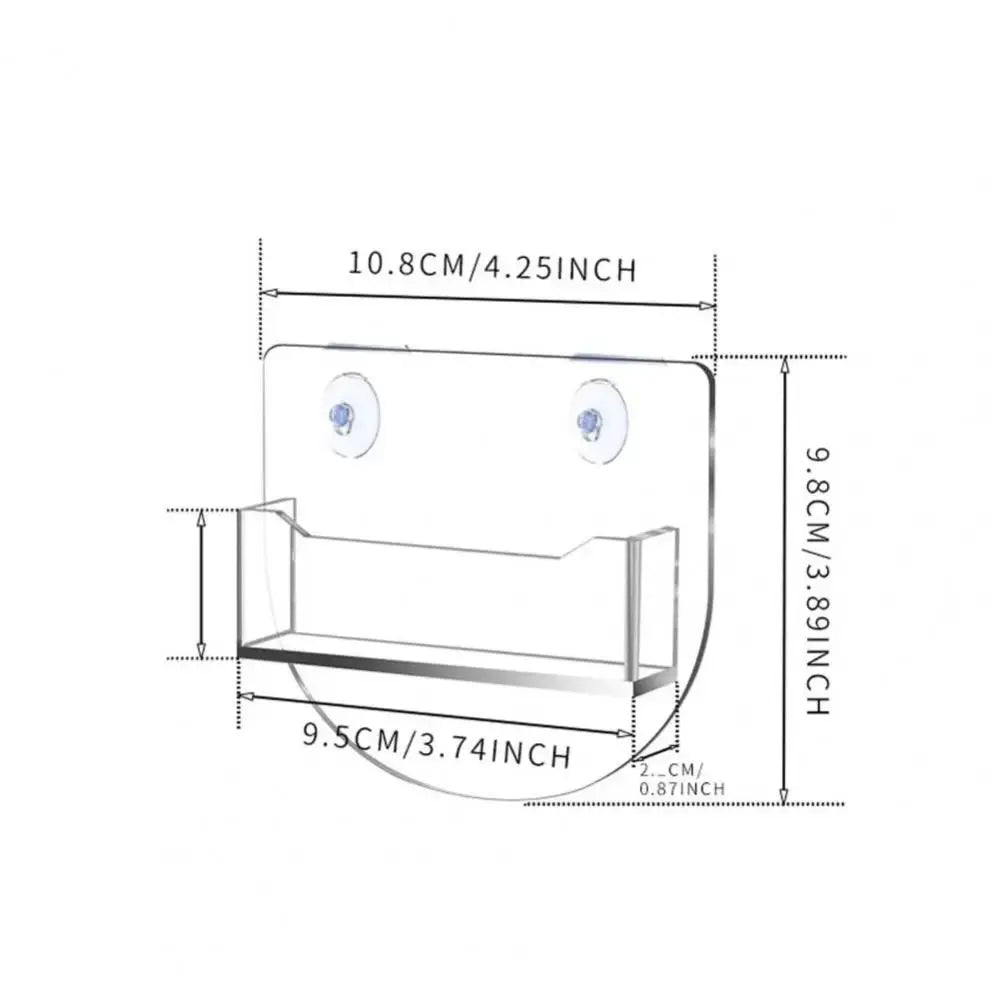 Acrylic Business Card Holder | Suction Cup Window Display Stand