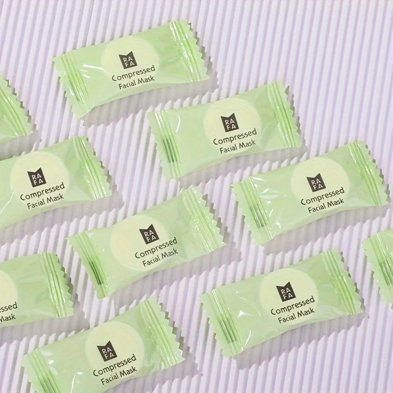 50-Pack Disposable Compressed Facial Mask Sheets | Non-Woven