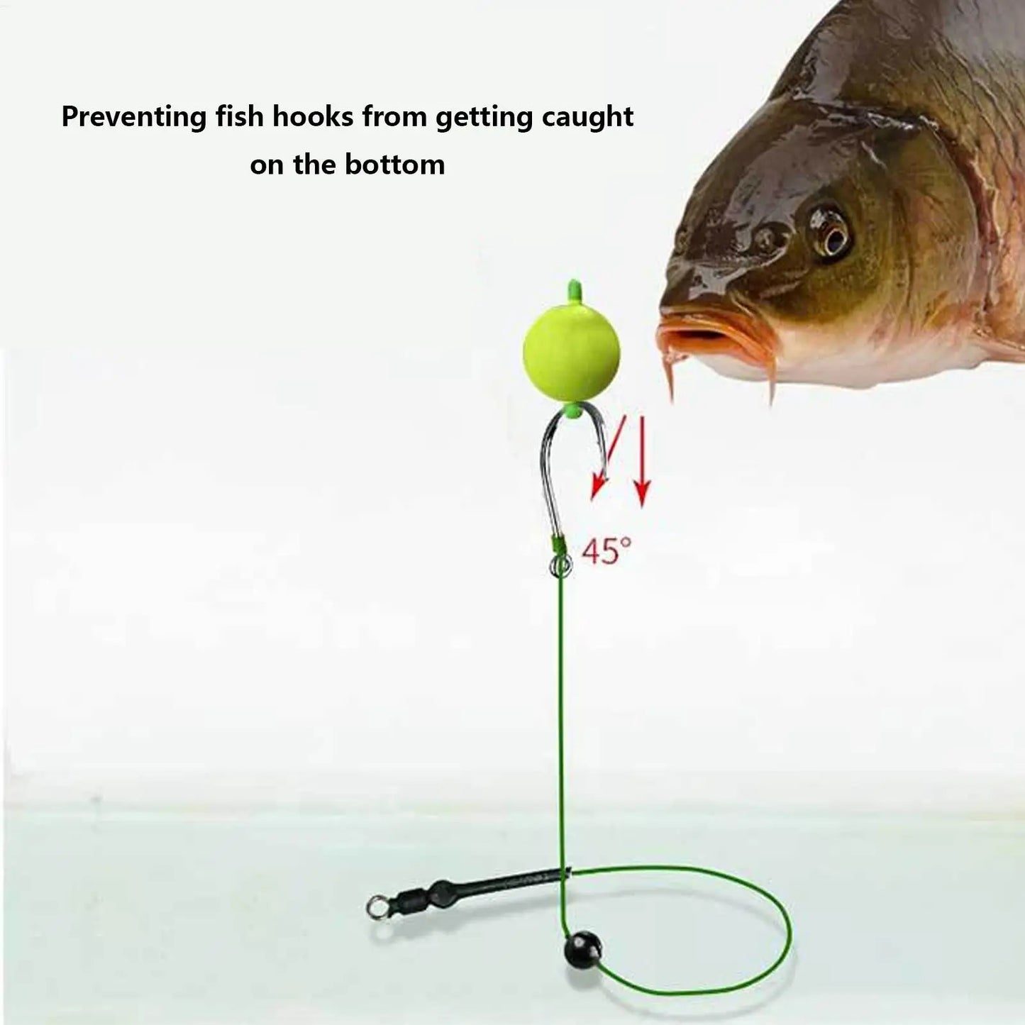 5-Pc Pre-Tied Carp Fishing Rig Set | Anti-Snag Hook Rigs