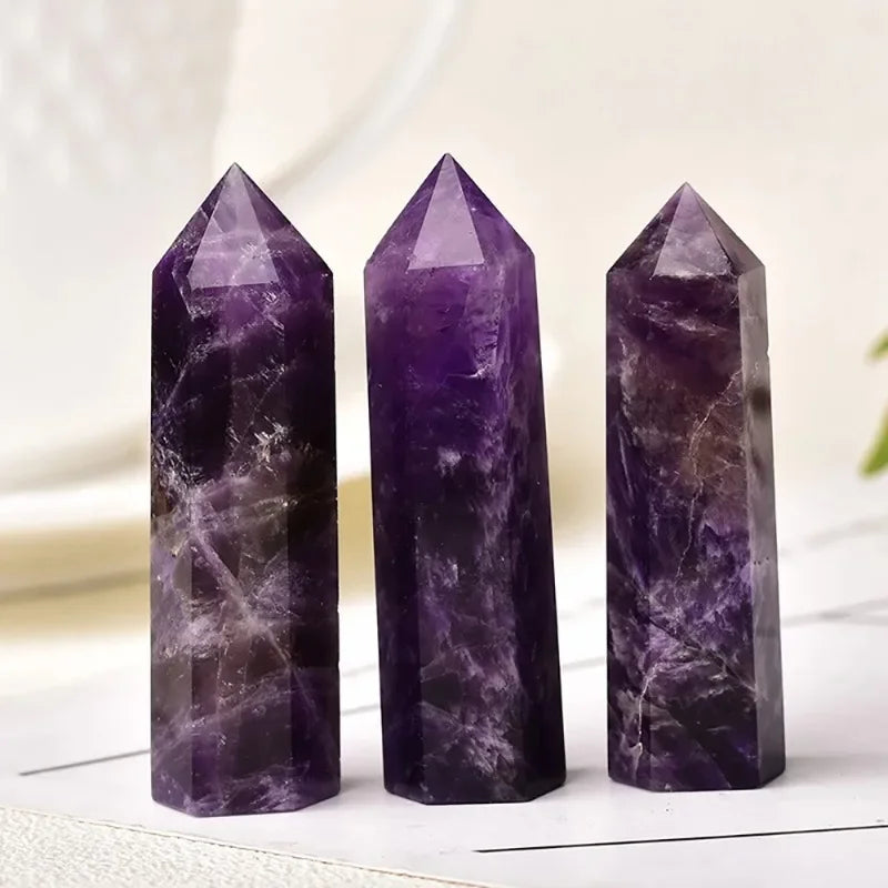 Natural Amethyst Pillar Crystal Specimen – Display & Collection