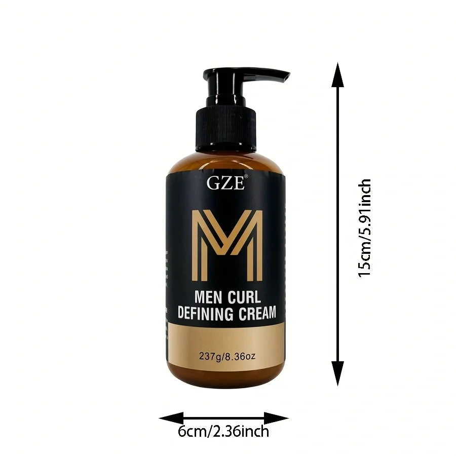 GZE Men's Curl Defining Cream – Frizz Control & Hydration Curl Defining Cream Peaceful Pleasures Health and Wellness
