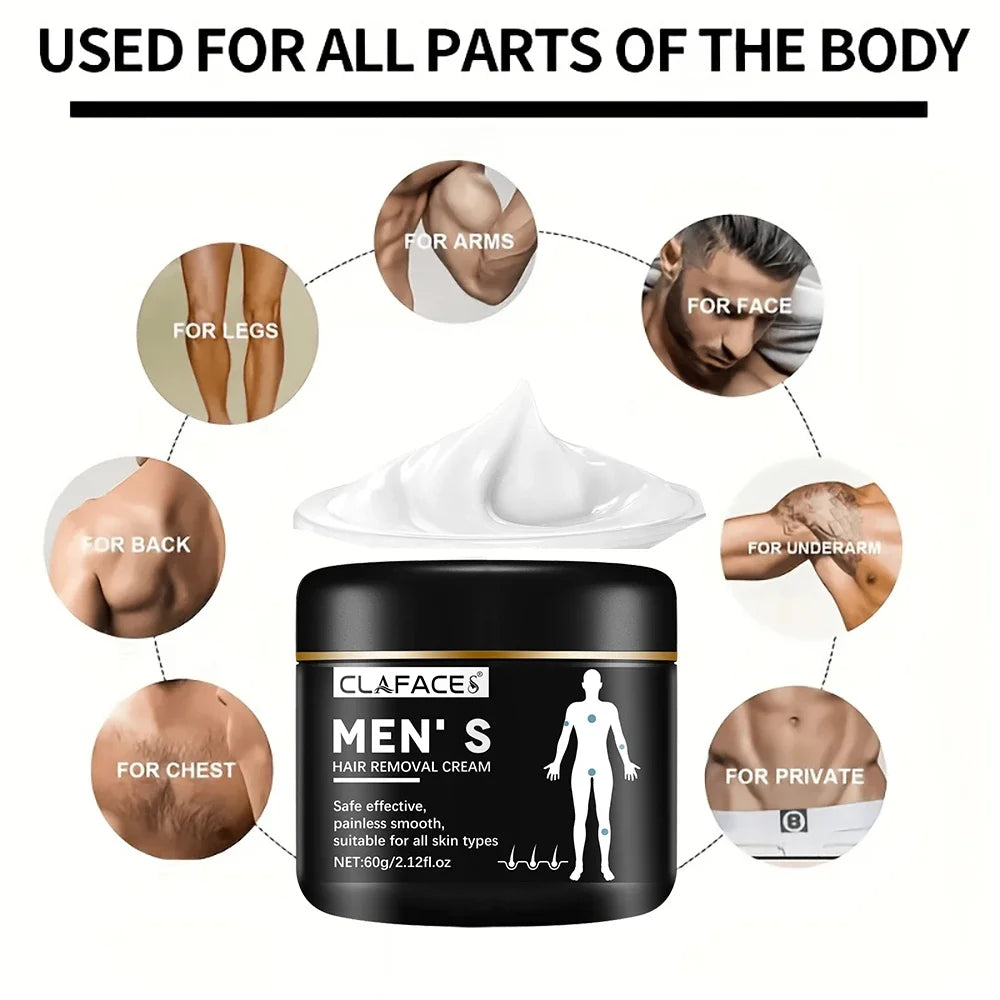 LGRAMER Men's Painless Hair Removal Cream – Body & Armpit