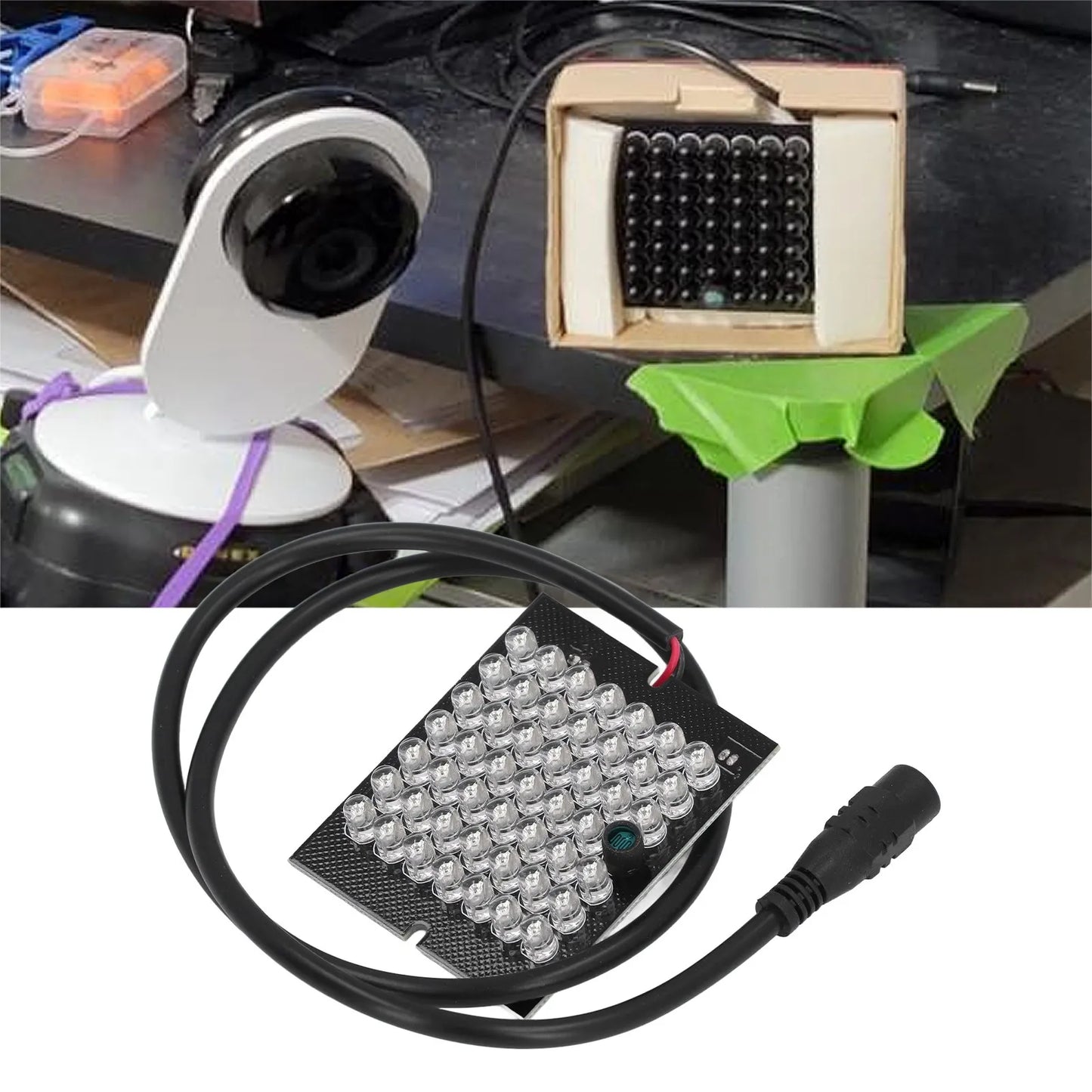 940nm Camera Light Board CCTV Camera Auxiliary Lamp High Power DC12V Built in Light Sensor Compact Design for Home Indoor Use Peaceful Pleasures Health and Wellness