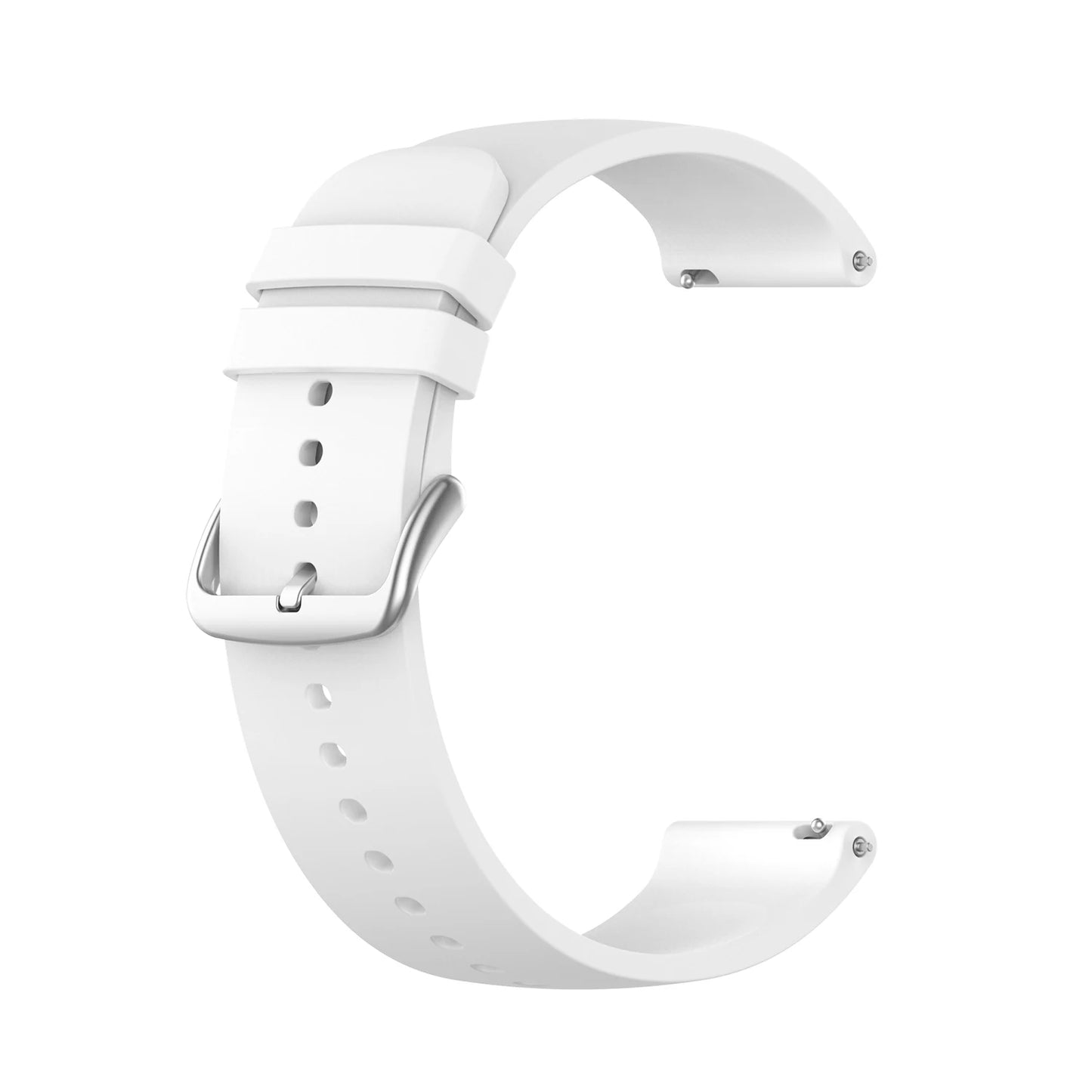 20mm 22mm Silicone Watch Band – Amazfit, Garmin & Samsung Peaceful Pleasures Health and Wellness WHITE 20mm