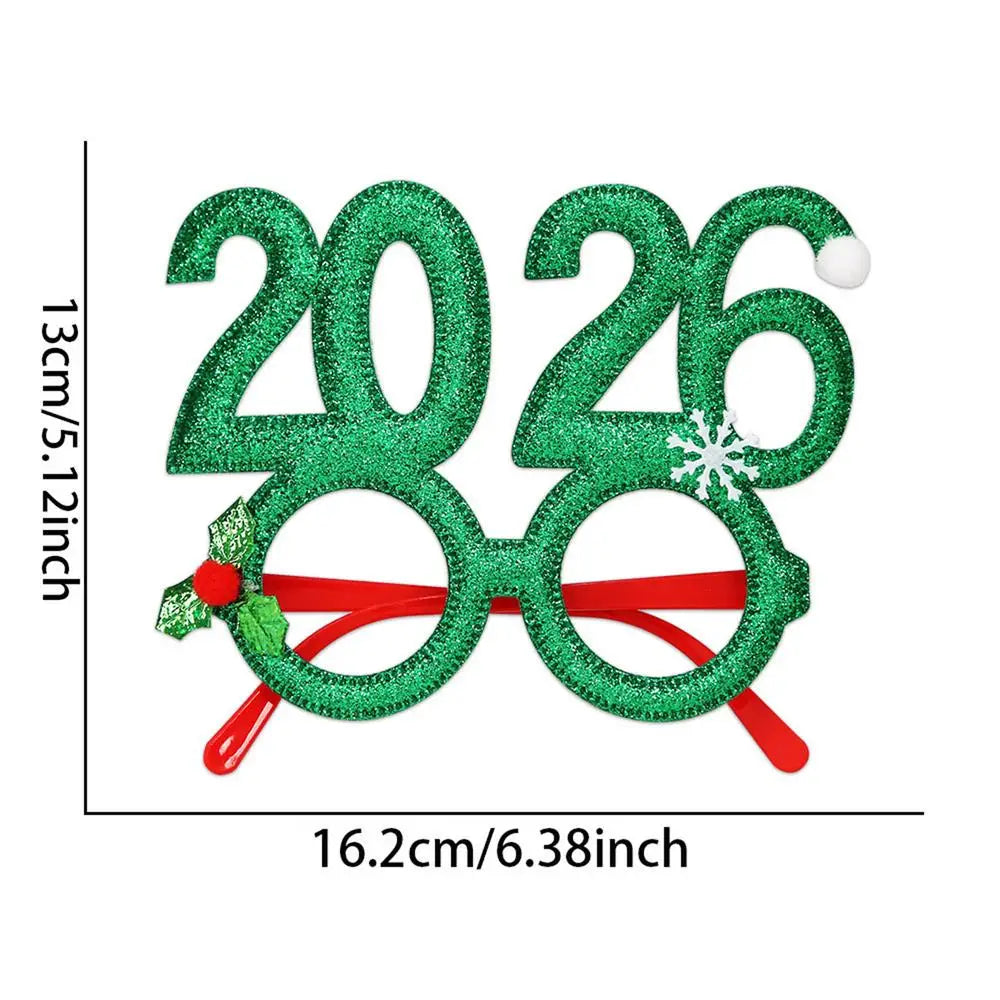 Funny 2026 Christmas Glasses | Holiday Party Photo Booth Eyewear