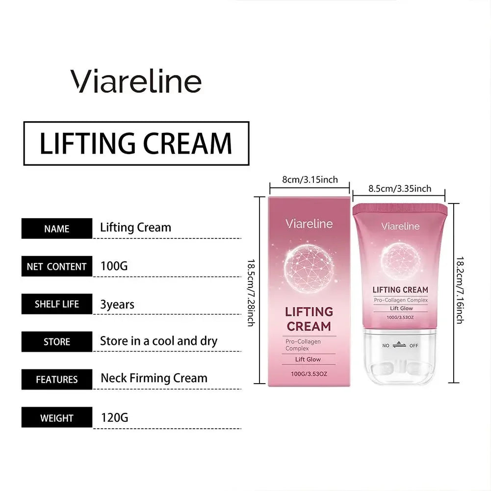 Pro-Collagen Firming Neck Cream With Massage Roller, Lifting, Reduces Fine Lines, Neck Skin Tightening, Anti-Aging, Necks Care Peaceful Pleasures Health and Wellness
