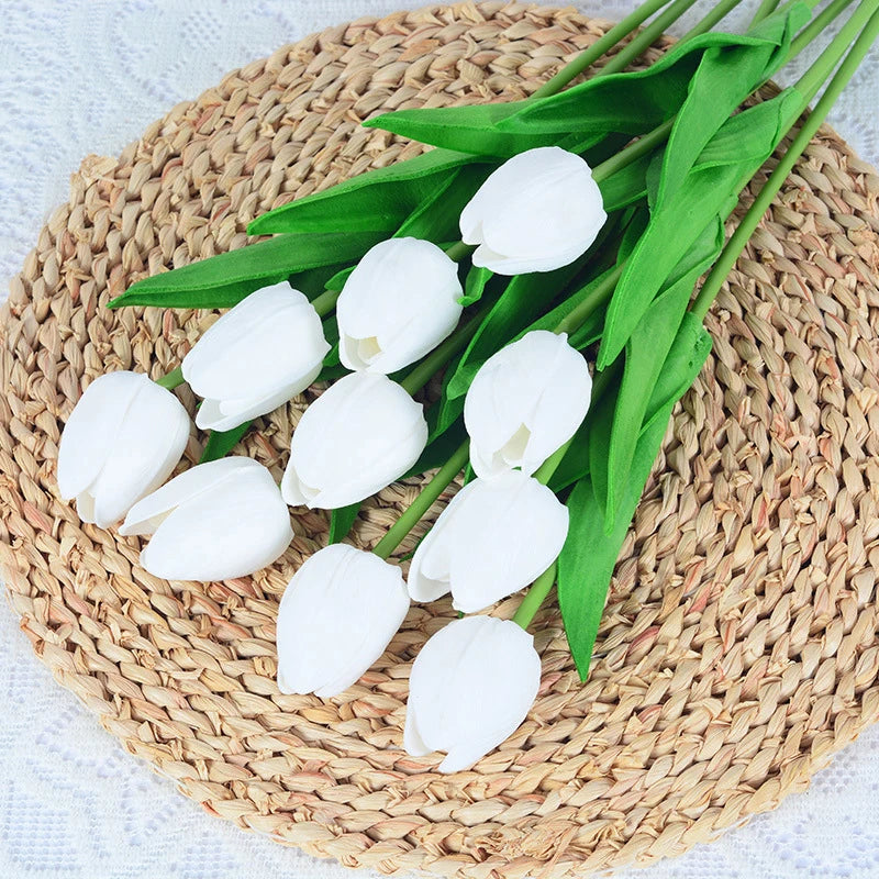 20Pcs White Silk Calla Lily Artificial Flowers for Wedding & Decor