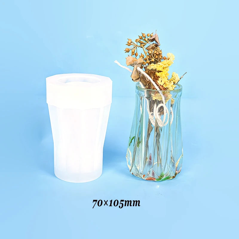 Flower Vase Silicone Resin Mold – DIY Epoxy Flowerpot Casting