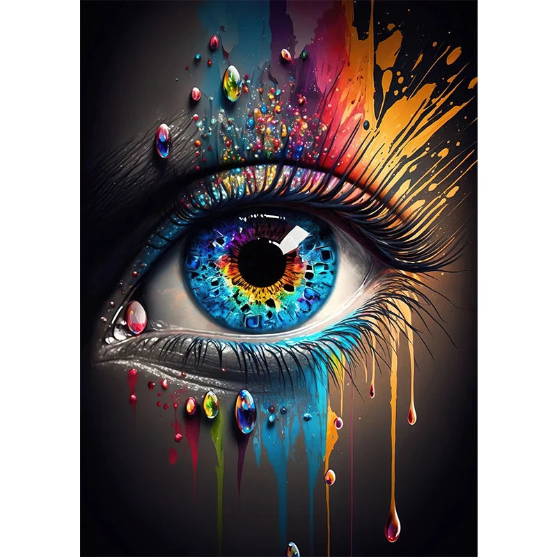 Abstract Eye Canvas Wall Art HD Print – Home & Office Decor Canvas Wall Art Peaceful Pleasures Health and Wellness SKU-3 50X70cm no frame