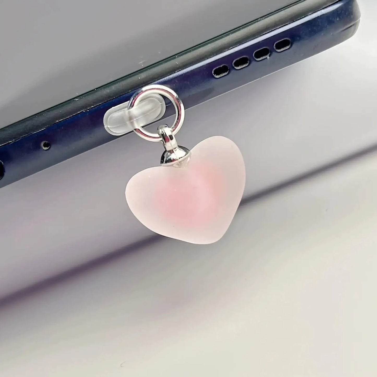 Heart Shaped Type-C Dust Plug Pendant | Cute Phone Accessory
