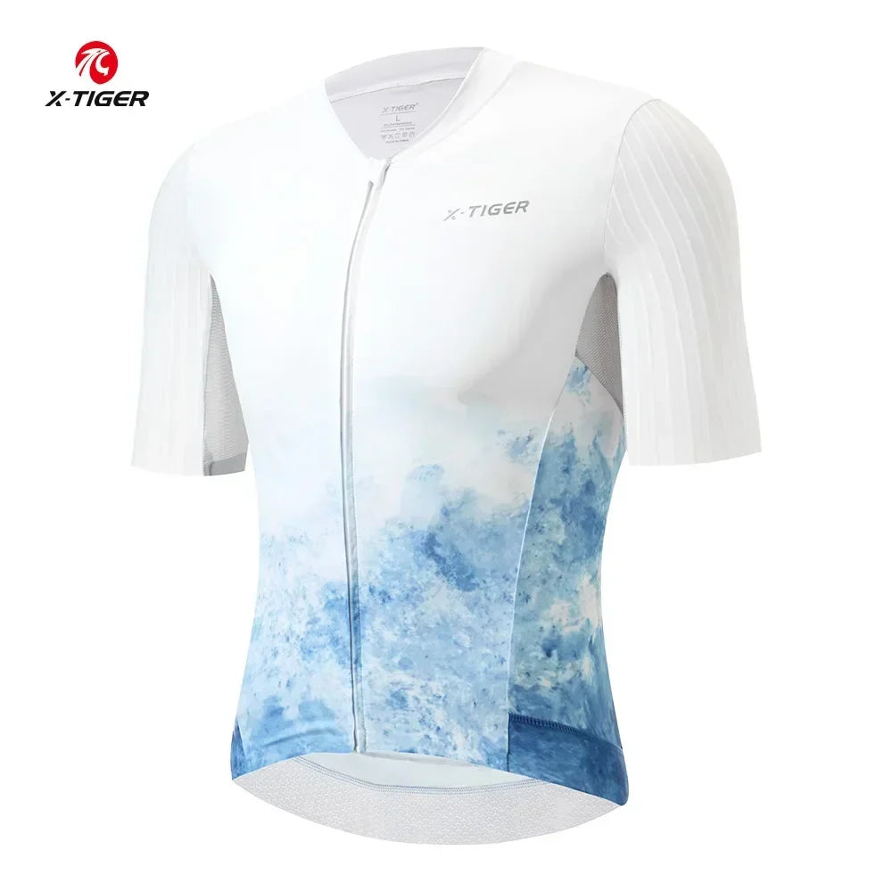 X-TIGER Men's Breathable Cycling Jersey – Short Sleeve Road Bike