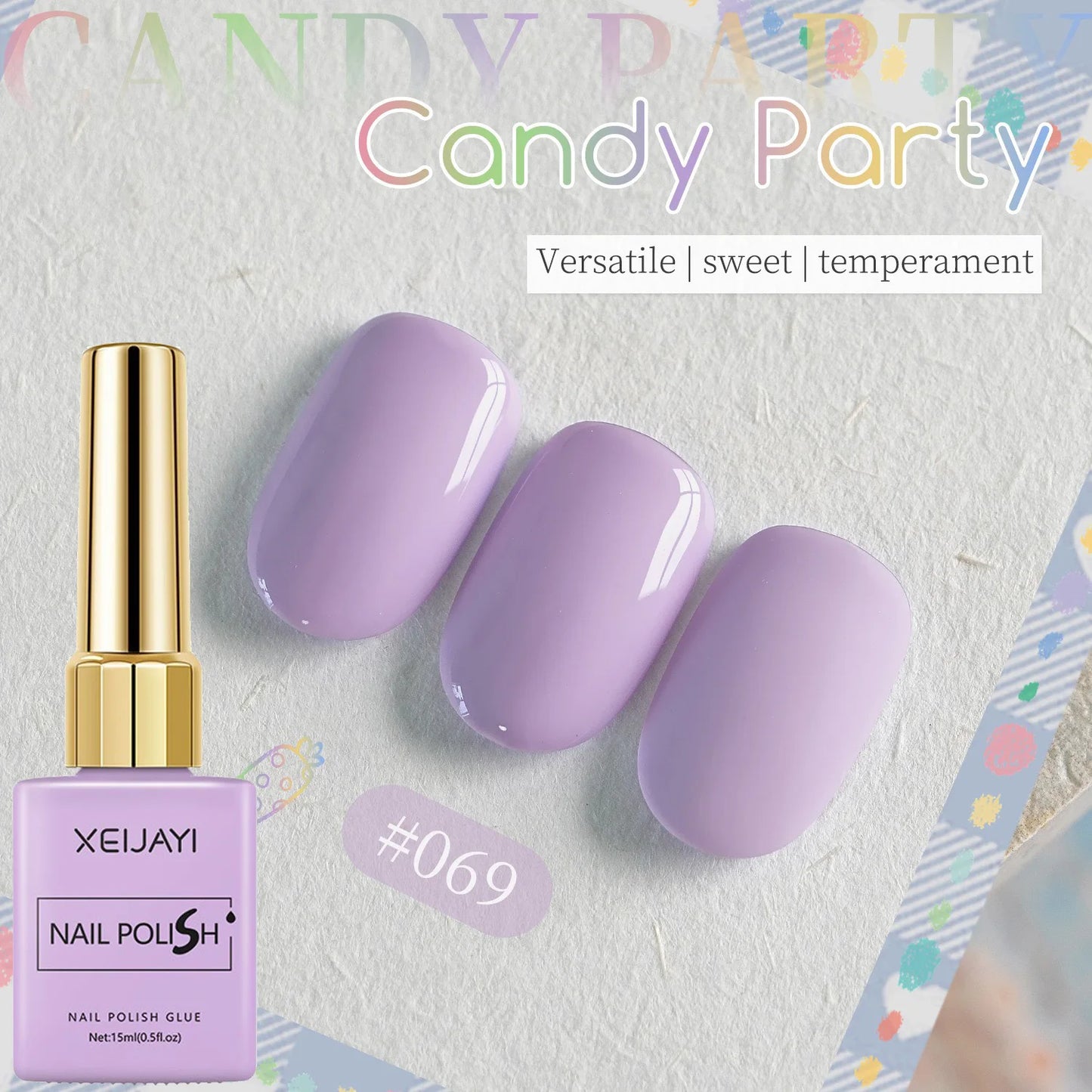6-Color Macaron Gel Nail Polish Set | Pastel Candy Shades
