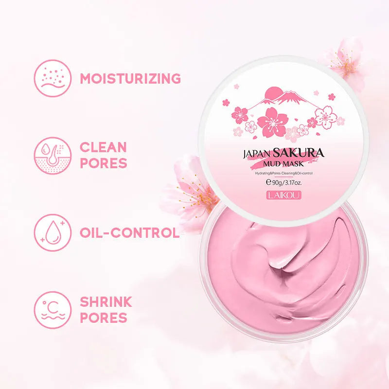 Laikou Sakura Mud Mask – Pore Minimizer & Oil Control 90g