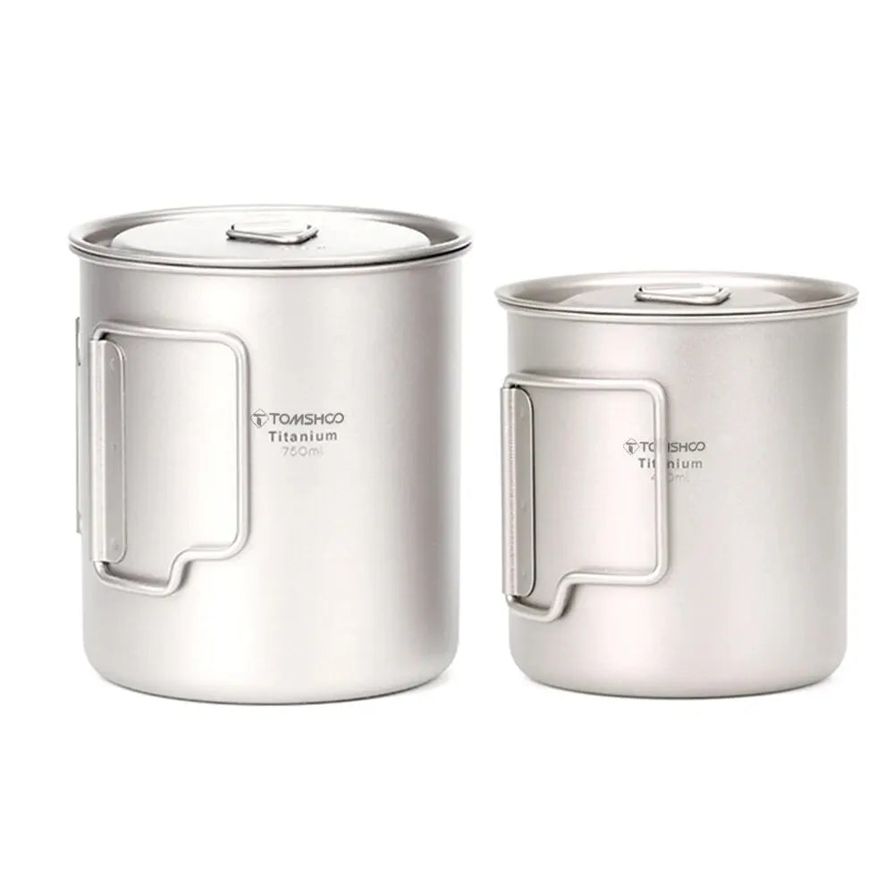 TOMSHOO Portable Cup Camping Picnic Water Mug Foldable Handle