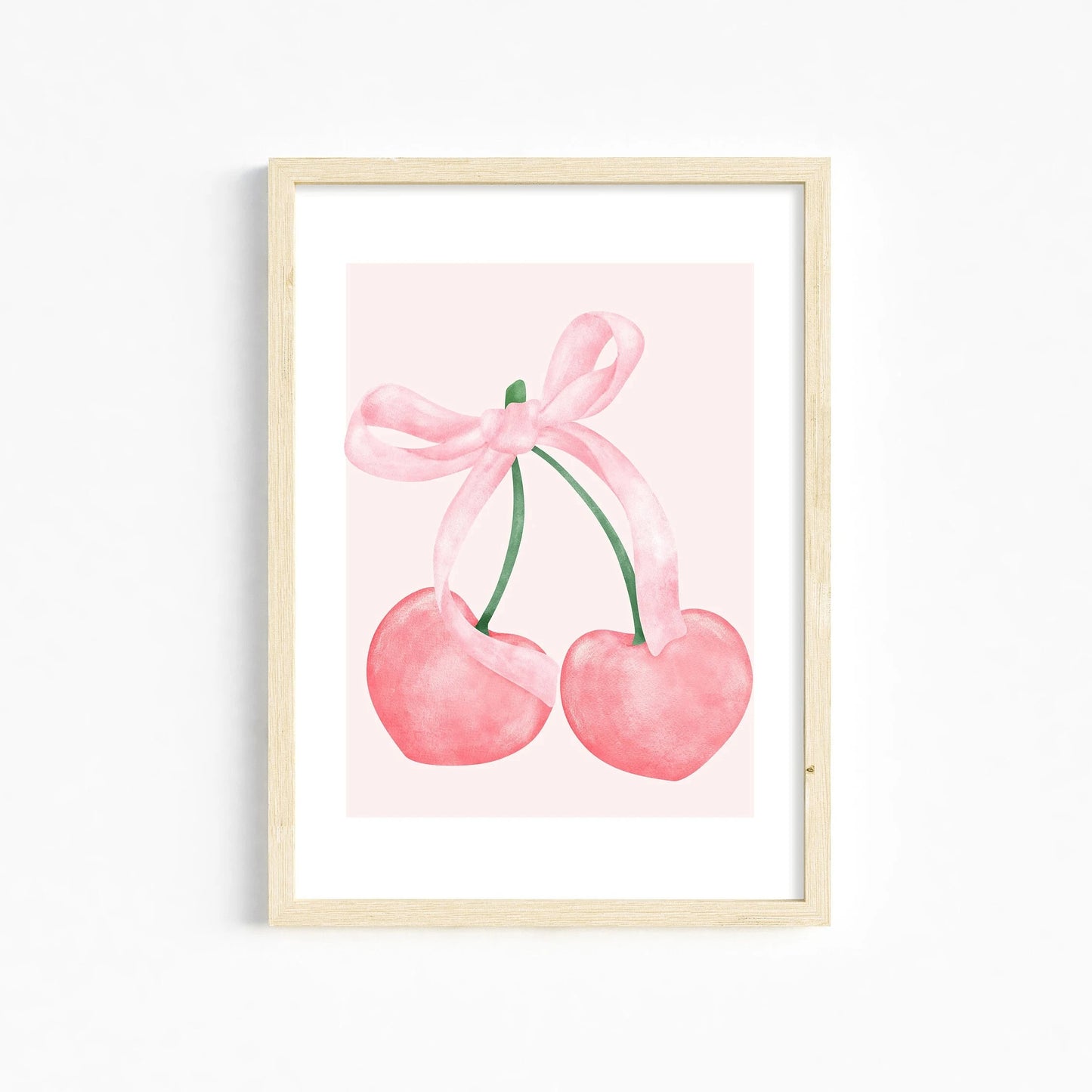 Trendy Pink Wall Art Bows Cherry Balloon Puppy Butterfly Canvas Painting Posters and Prints College Apartment Girl's Room Decor Peaceful Pleasures Health and Wellness 01 20x30cm Unframed