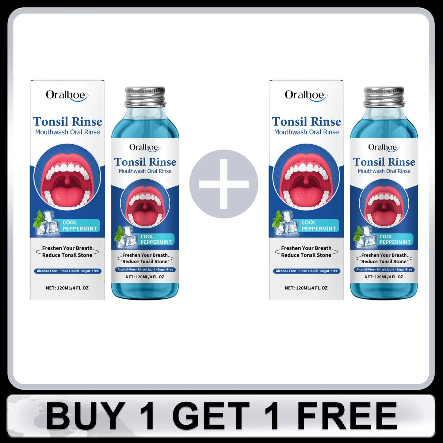 Oralhoe Peppermint Mouthwash – Fresh Breath & Oral Care 120ml
