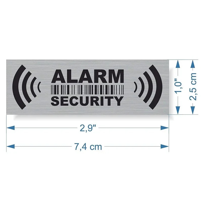 2.9"*1" 6PCs Security Alarm Warning Sign Stickers, Vinyl Decals Peaceful Pleasures Health and Wellness